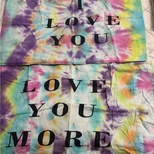 Tie-Dye "I LOVE YOU MORE" Pillow Case Set